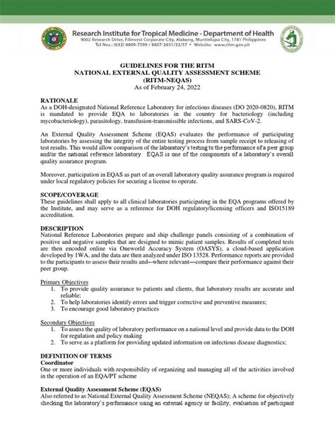 ritm neqas 2024|Guidelines For Ritm Integrated National External Quality  .